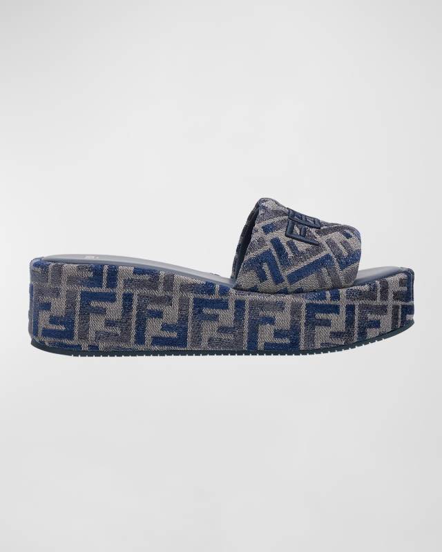 Sunshine FF Chenille Jacquard Platform Sandals